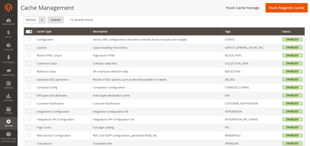 Site speed - Cache Management