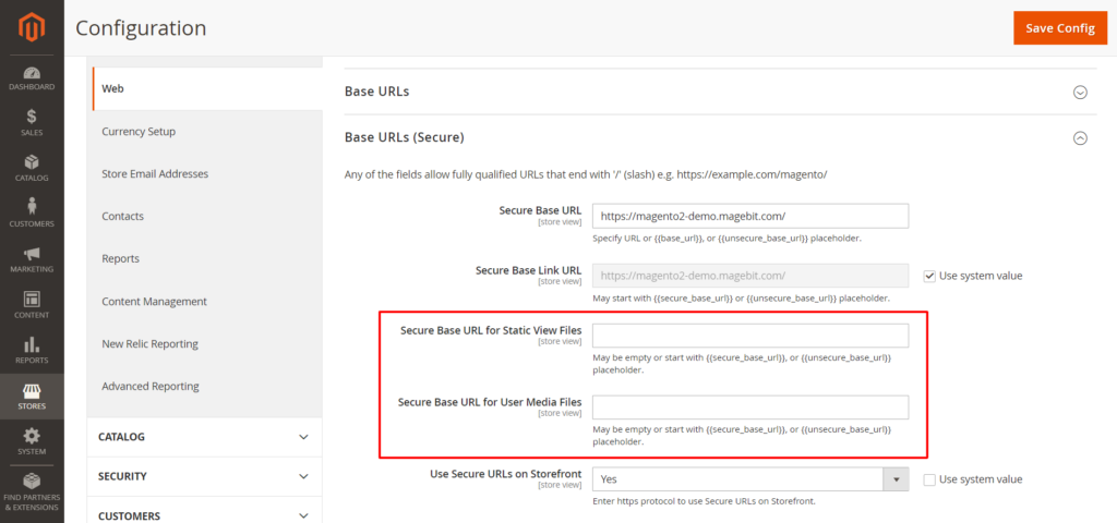 CDN Base URL Secure