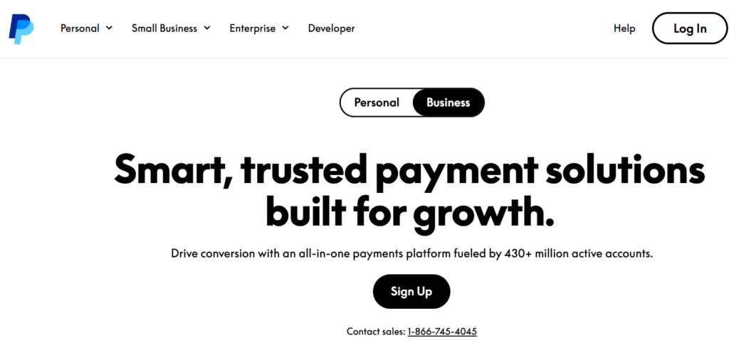 PayPal payment gateway